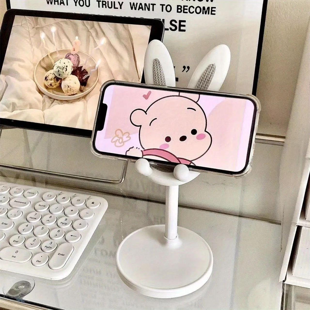 Cute Rabbit Phone Stand – Universal Hands-Free Holder for Phones & Tablets