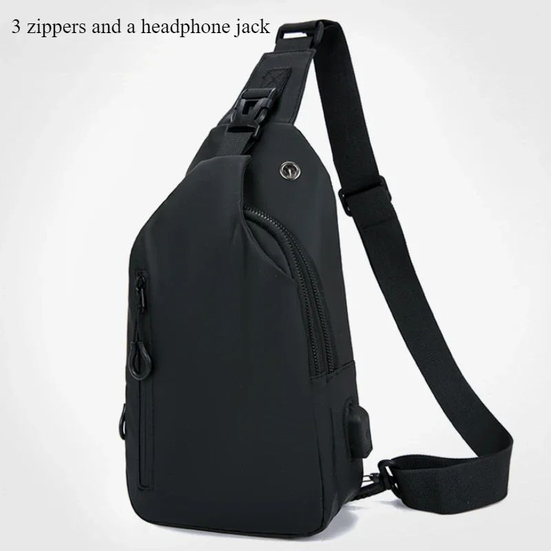 Men Nylon Crossbody Chest Bag