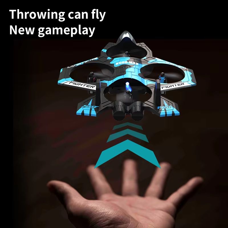 K500 RC Drone Fighter Jet - 2.4G Remote Control Airplane with 360° Flips and Hovering