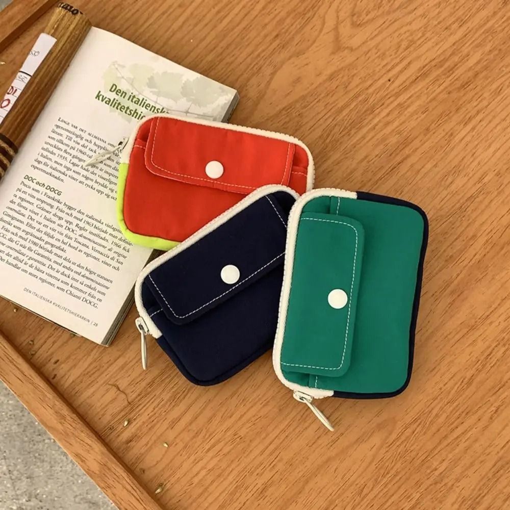 Lightweight Canvas Mini Cash and Key Pouch