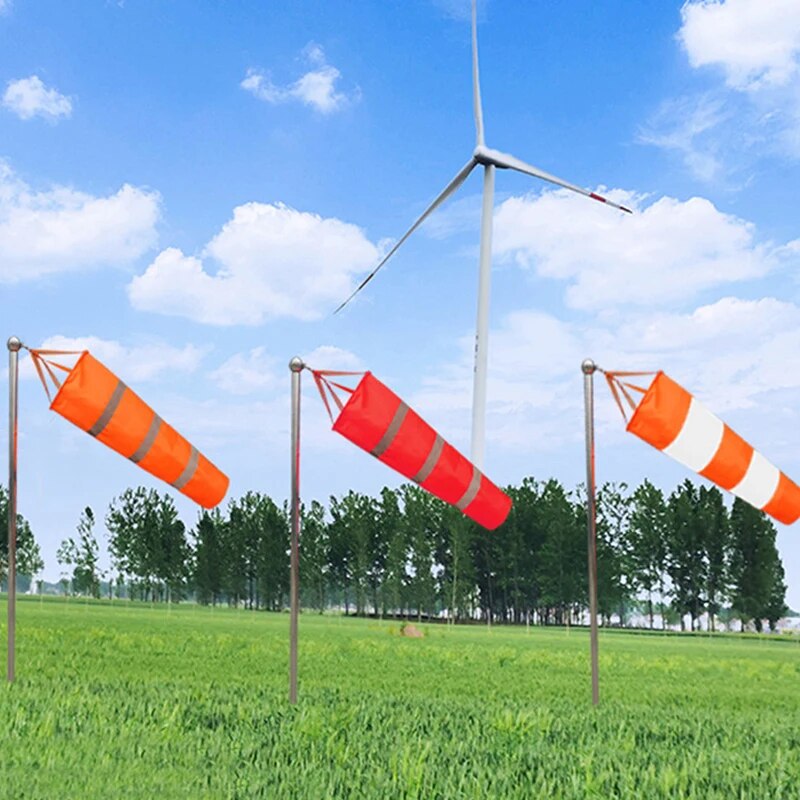 Reflective Windsock for Accurate Wind Measurement: Ideal for Airport, Aviation, Garden, Farm - 60/80/100cm