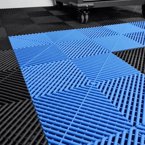 40by40 Interlocking Garage Floor Tiles – Modular Drainage Car Wash Flooring