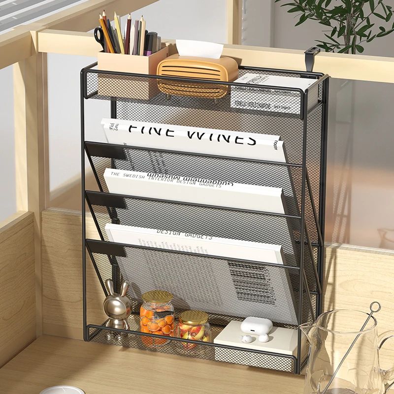 5 Tier Mesh Desk and Wall File Organizer Rack