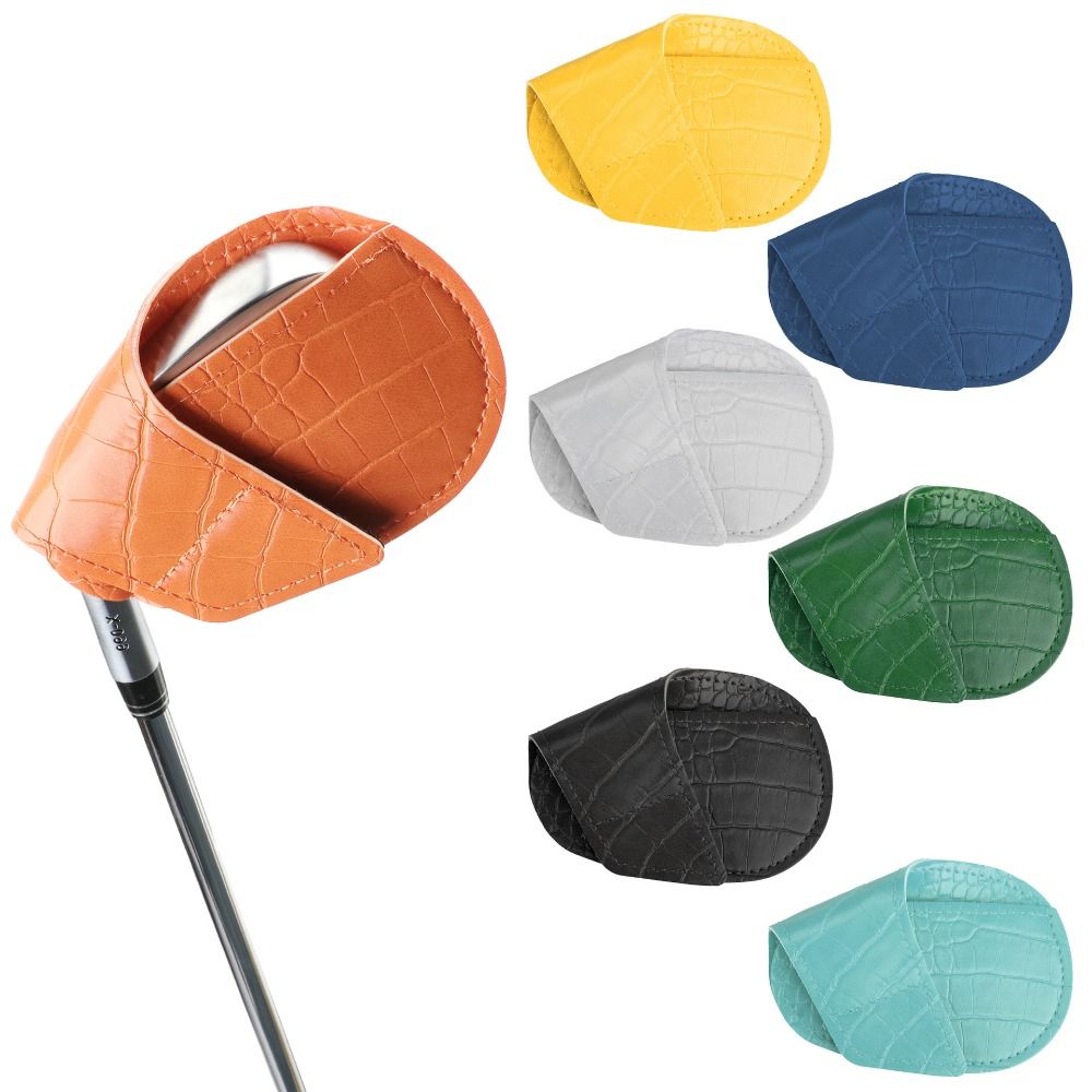 Crocodile Pattern PU Leather Golf Iron Headcover, Waterproof Golf Wedges, Wear Resistant Golf Training Equipment, Head C