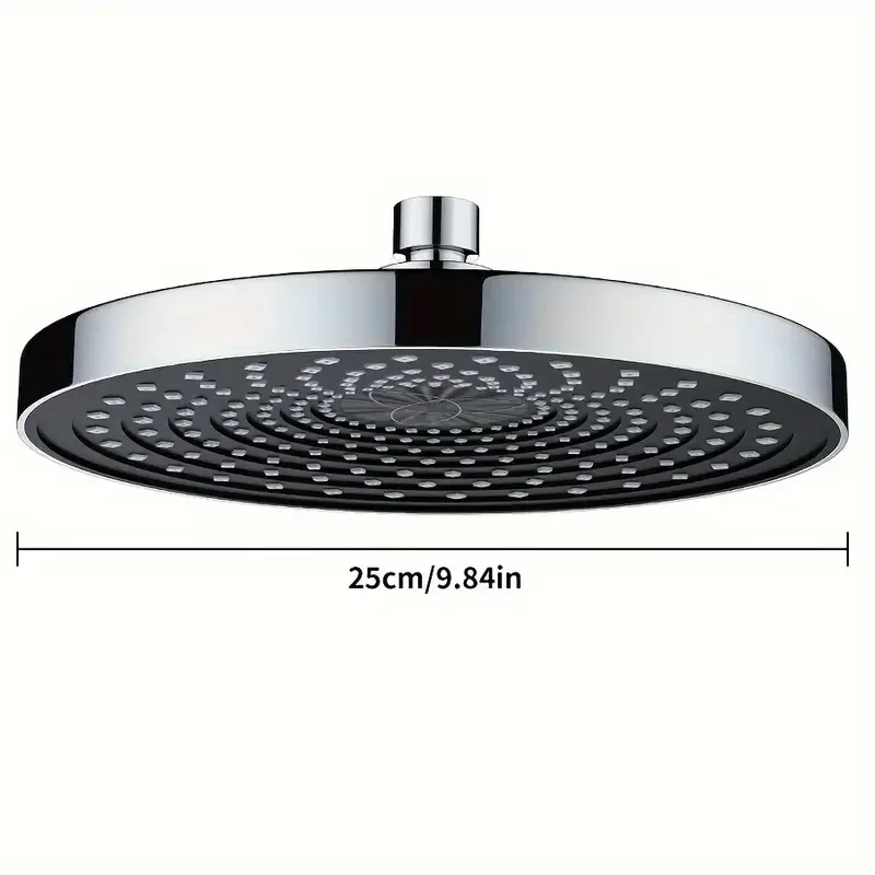 Top Spray Large Water Volume Booster Shower Head, Pressurised Home Bathroom Shower Head Set, Single Head High Flow