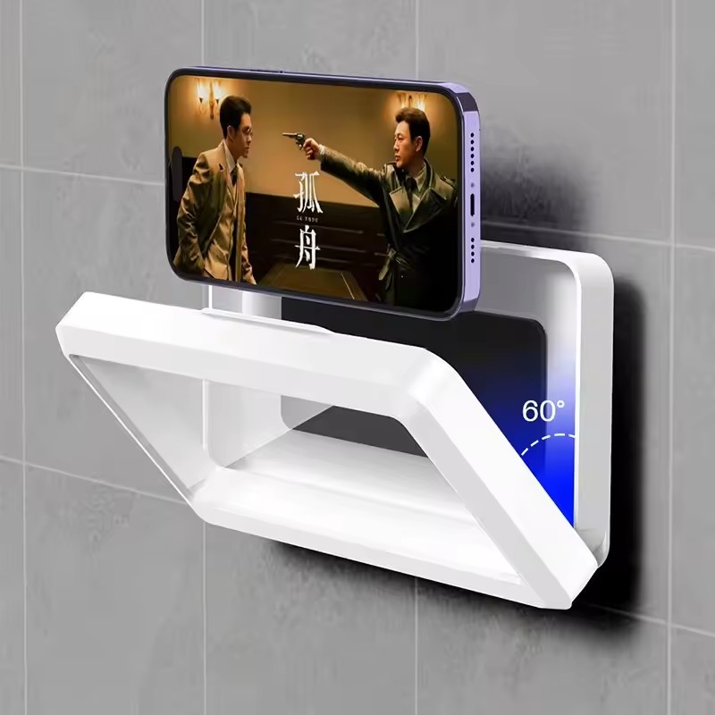 Waterproof Phone Holder Shower Mount with Suction Cup Steam-Proof, Touch Screen Access, Universal Fit for All Phones