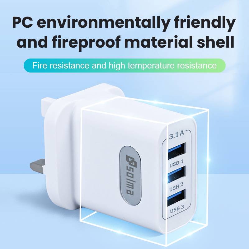 Fast Charging Head Ports USB Charger For Universal Mobile Plug With Display
