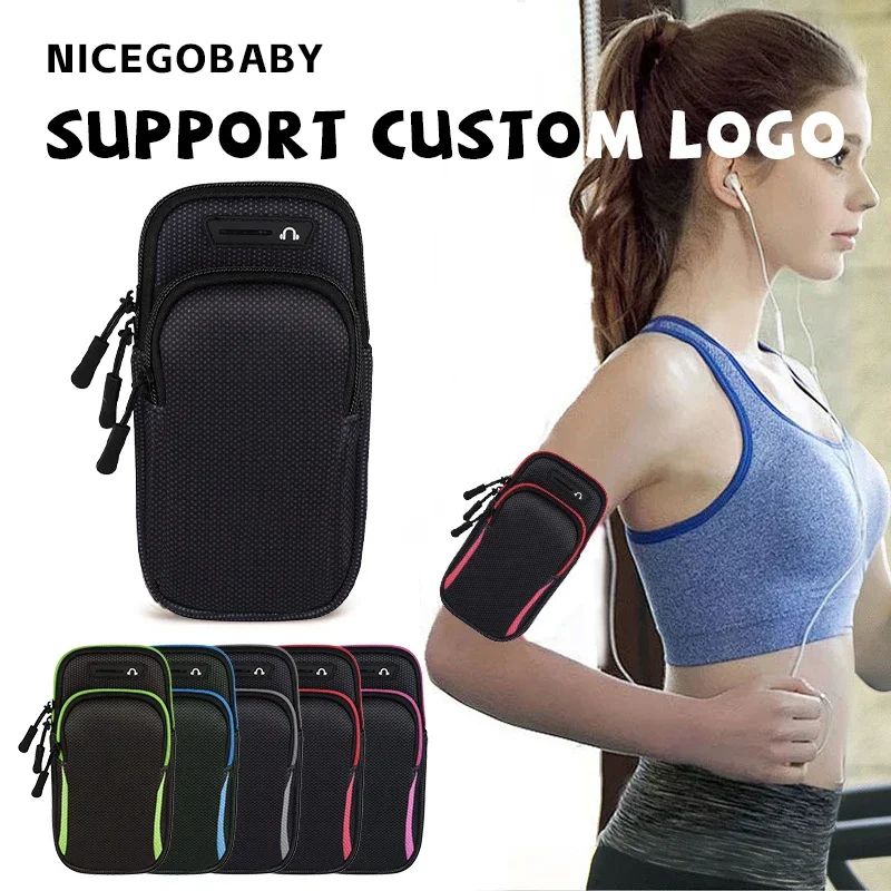 FitFlow Waterproof Running Phone Armband with Headphone Jack – Breathable Sports Armband & Gym Phone Holder