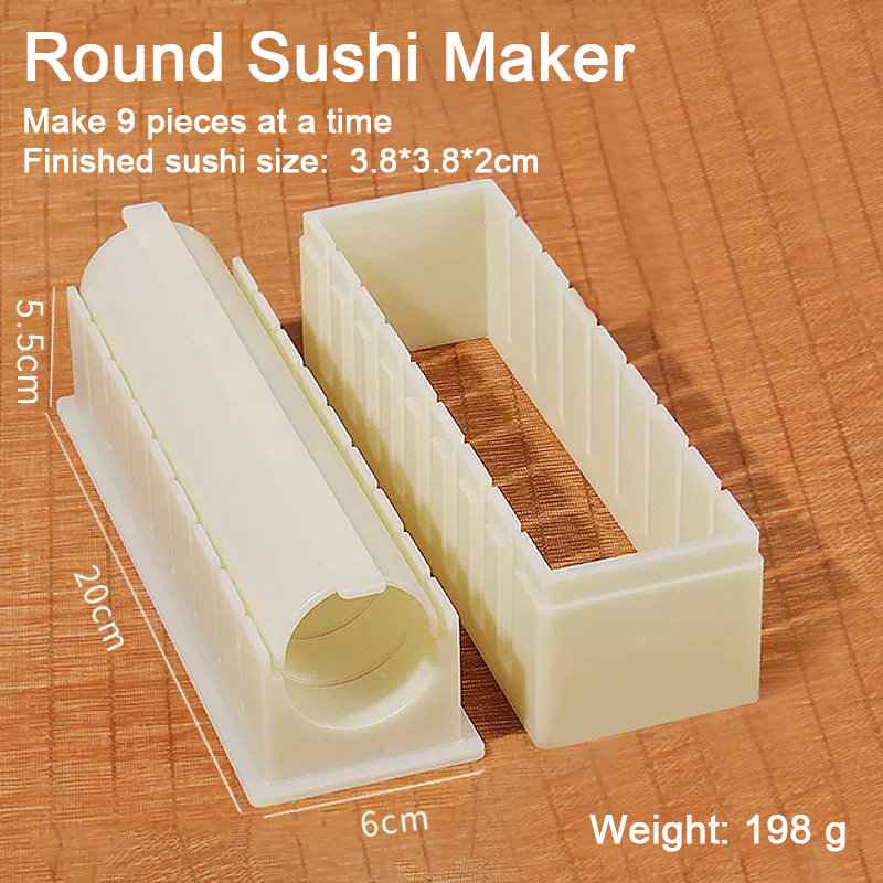 Sushi Maker Kimbap Cutter, Round Square Heart-shaped Onigiri Rice Balls Mold