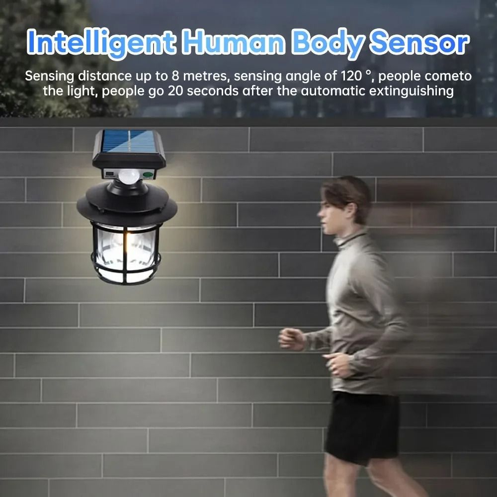 Retro Solar Motion Induction Wall Lamp