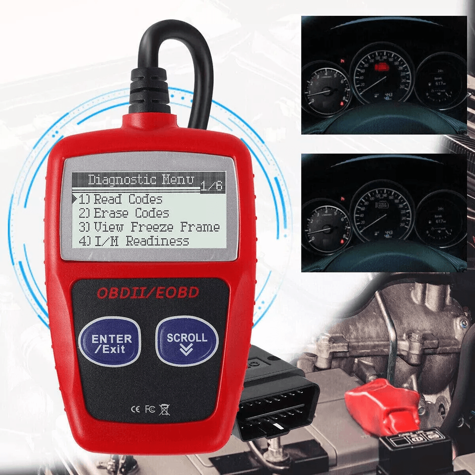 Automotive OBD2 Scanner, Car Check Engine Code Reader and Fault Diagnostic Tool for All Vehicles