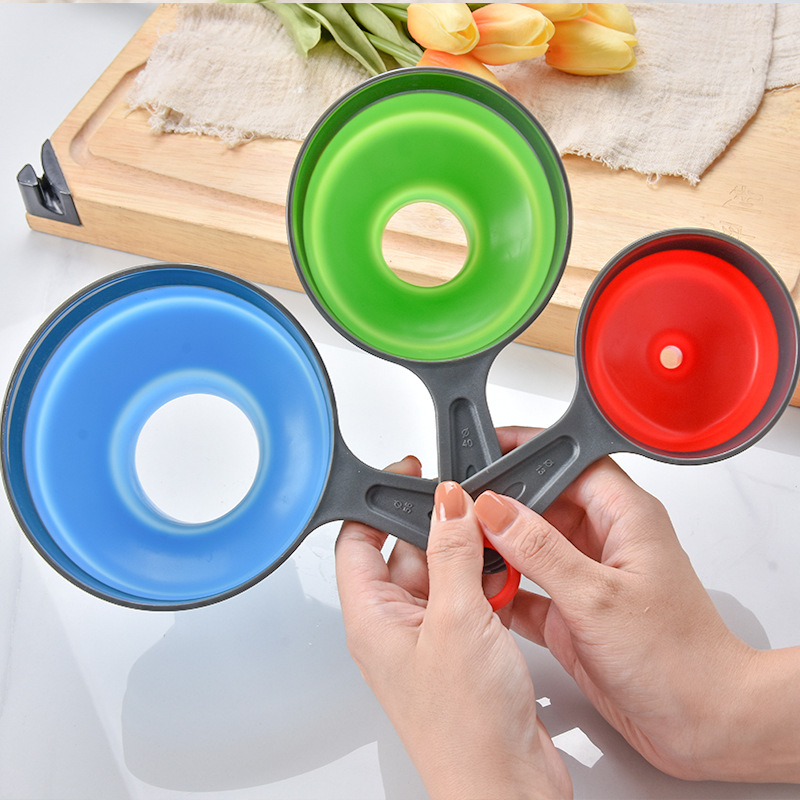 Pcs Kitchen Funnel Set for Jam, Liquid, and Powder Transfer – Wide Mouth Mason Jar Funnel Kit