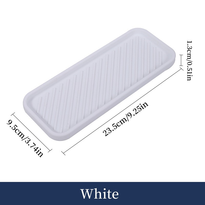 Silicone Sink Tray Self Draining Soap Dispenser and Sponge Holder