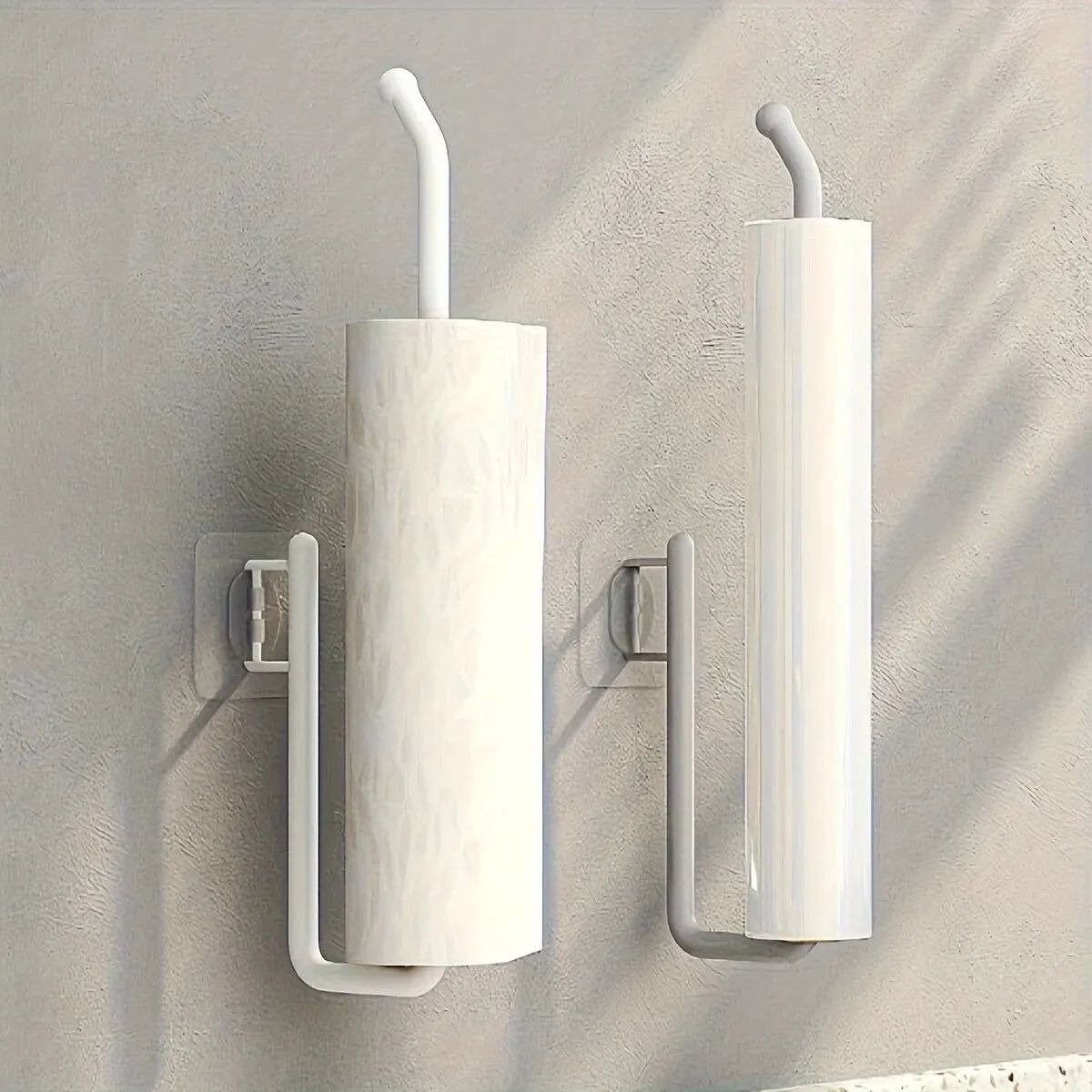 Punch-Free Wall Mounted Paper Towel and Toilet Roll Holder