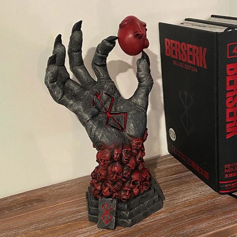 Berserk Skull Hand Grim Reaper Statue Gothic Resin Figurine