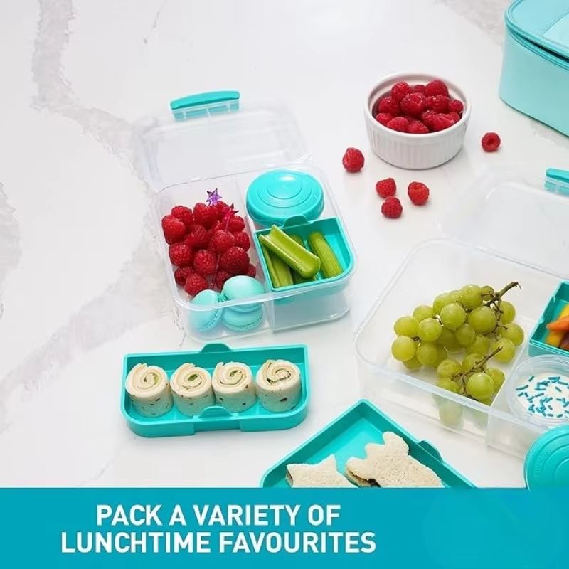 54.10 fl oz Double Yogurt Compartment Bento Lunch Box Leakproof Microwave Food Container