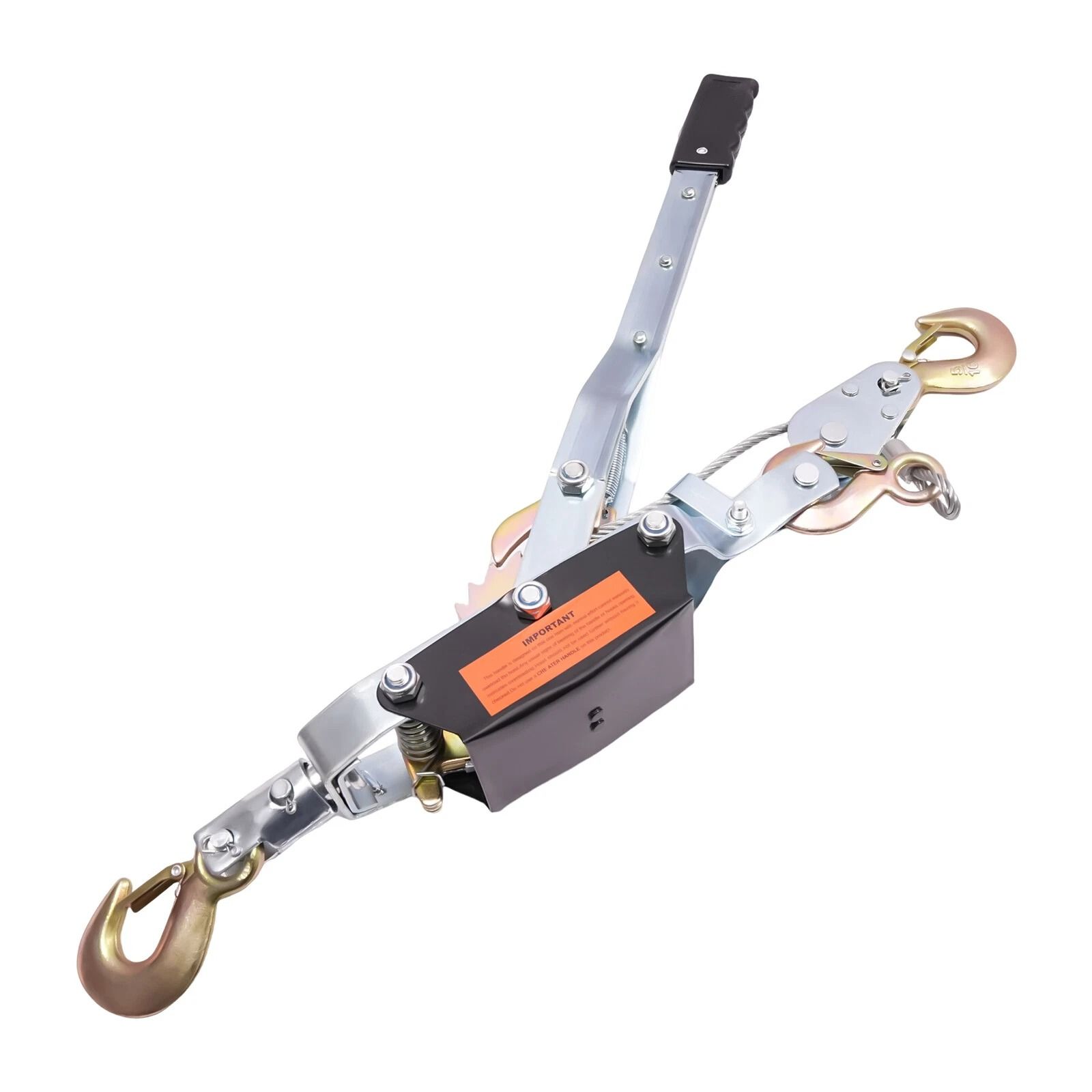 Heavy Duty Hand Puller Hoist, 5 Ton Cable Winch with 3 Hooks