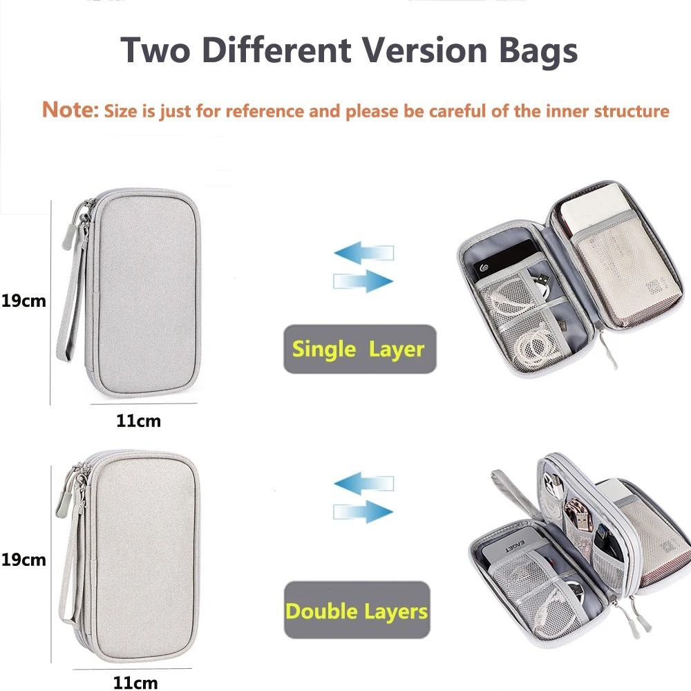 Waterproof Travel Cable Storage Bag Portable Organizer for Cords Chargers and Accessories