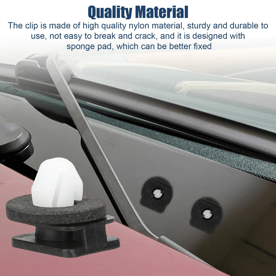 Front Windshield Molding A-Pillar Trim Clips, OEM Style Fasteners Set