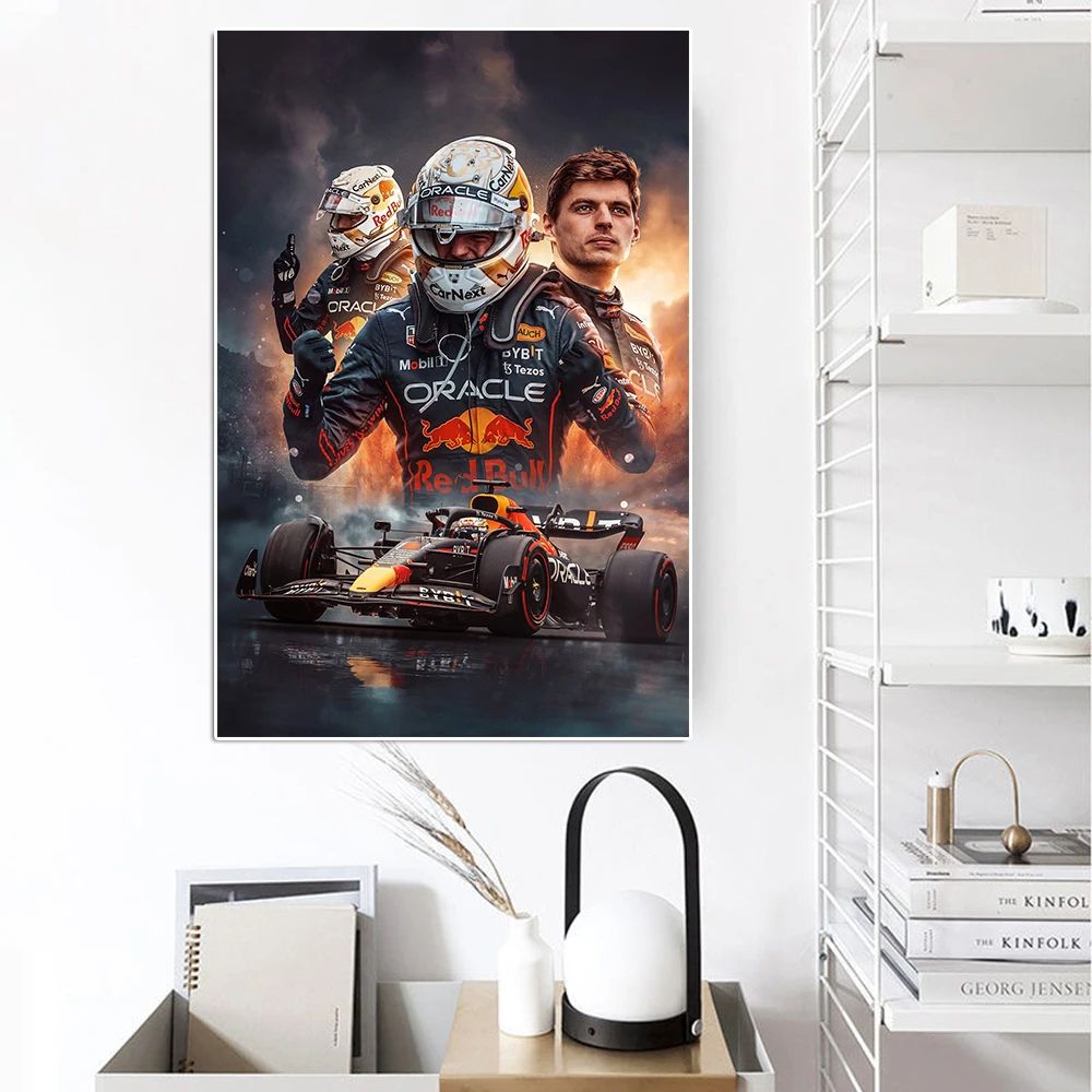Verstappen F1 Graffiti Canvas Wall Art