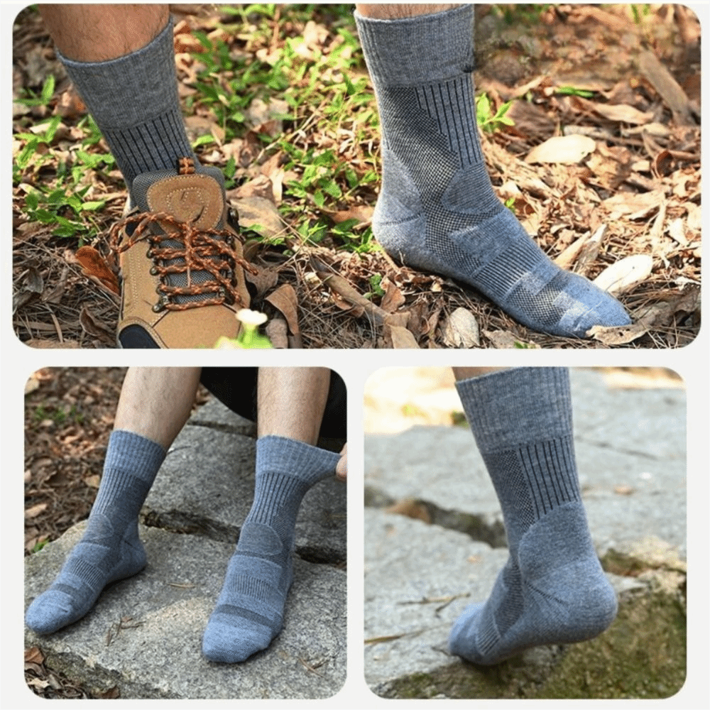 Breathable Outdoor Sports Socks, Fuzzy Merino Wool Thickened Winter Warm Socks for Men and Women