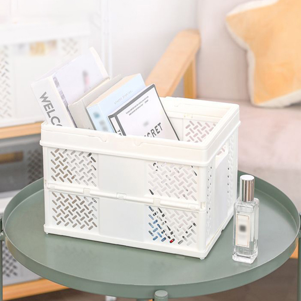 Portable Multi-Color Storage Basket Desktop Organizer, Multifunctional Sundries Foldable Storage Box for Snacks