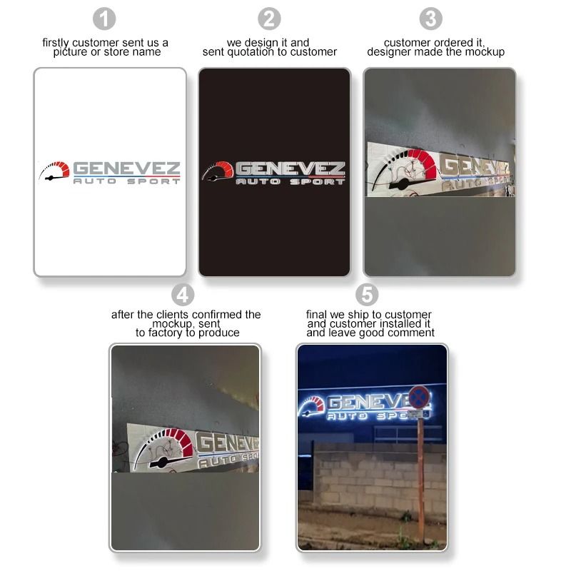 Custom LED Backlit Metal Logo Sign for Business Wall Display