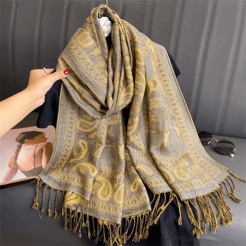 Luxury Cashmere Pashmina Shawl for Women, Warm & Elegant Winter Wrap