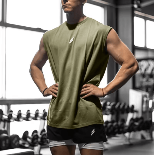 Mens Breathable Mesh Tank Top Quick Dry Sleeveless Fitness Shirt