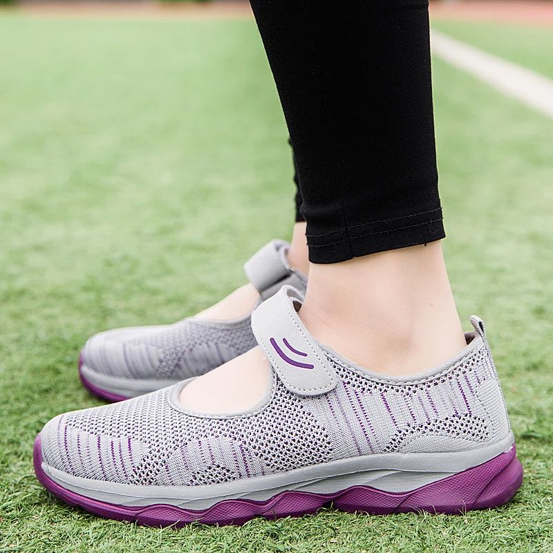 Breathable Mesh Platform Sneakers for Women