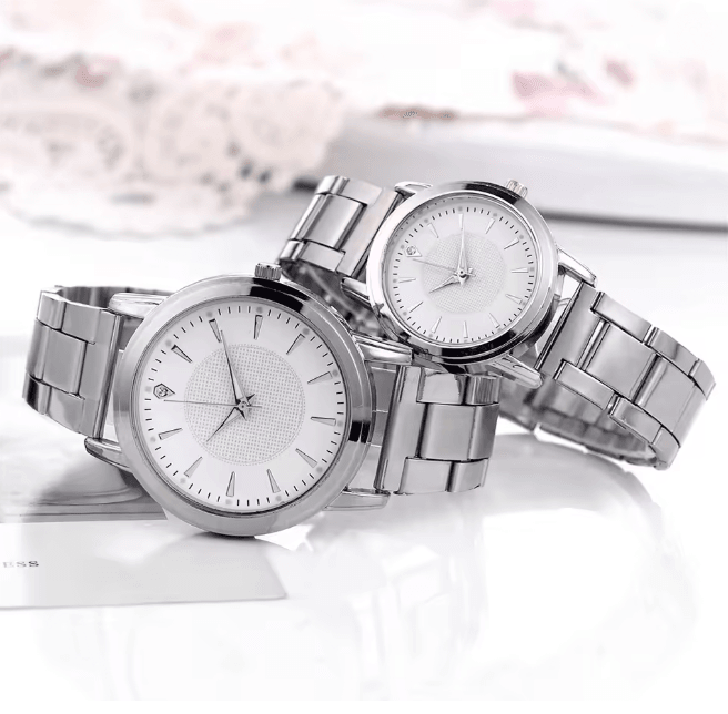 Couple Business Quartz Watch Set Classic Analog Style