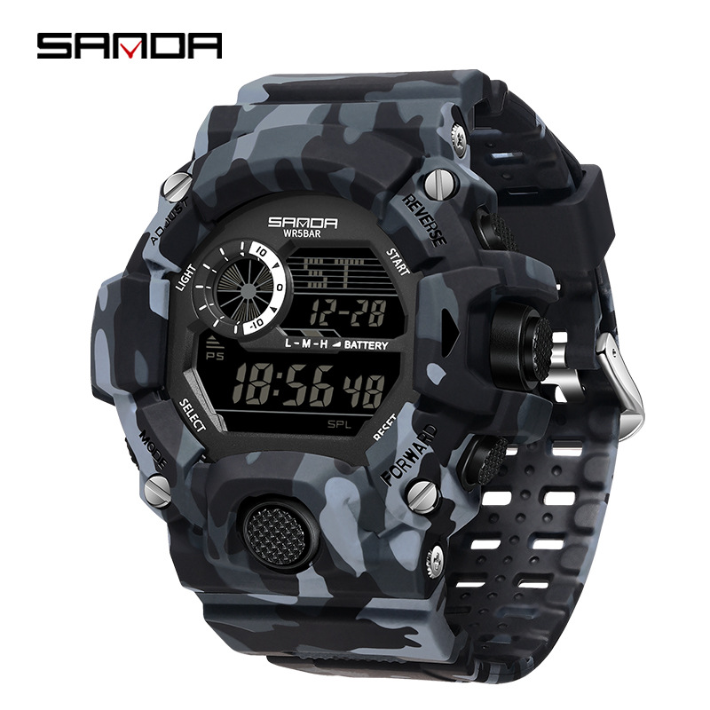 Waterproof Luminous Electronic Watch, Students Digital Watches, Fashion Military Multifunctional Date Alarm Clock