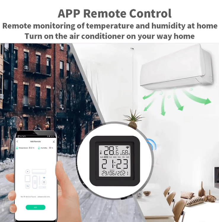Smart WiFi Universal IR Remote with Temperature and Humidity Sensor