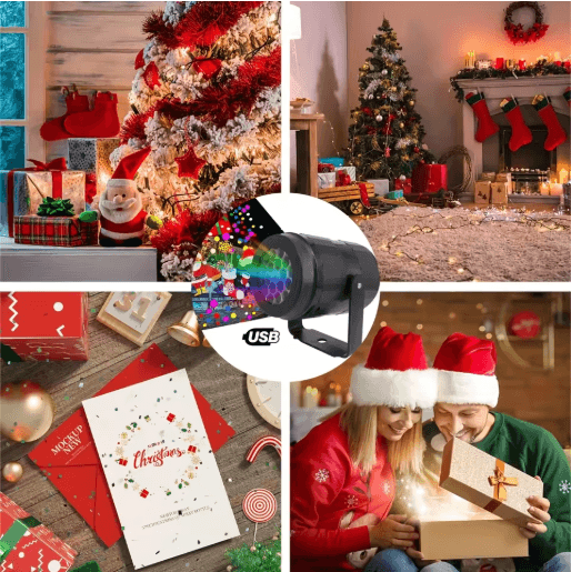 Snowflake Christmas Laser Projector Light 16 Pattern Waterproof LED