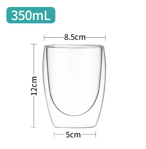 Transparent Heat-Resistant Glass Tumbler Creative Coffee Whiskey and Cocktail Mug