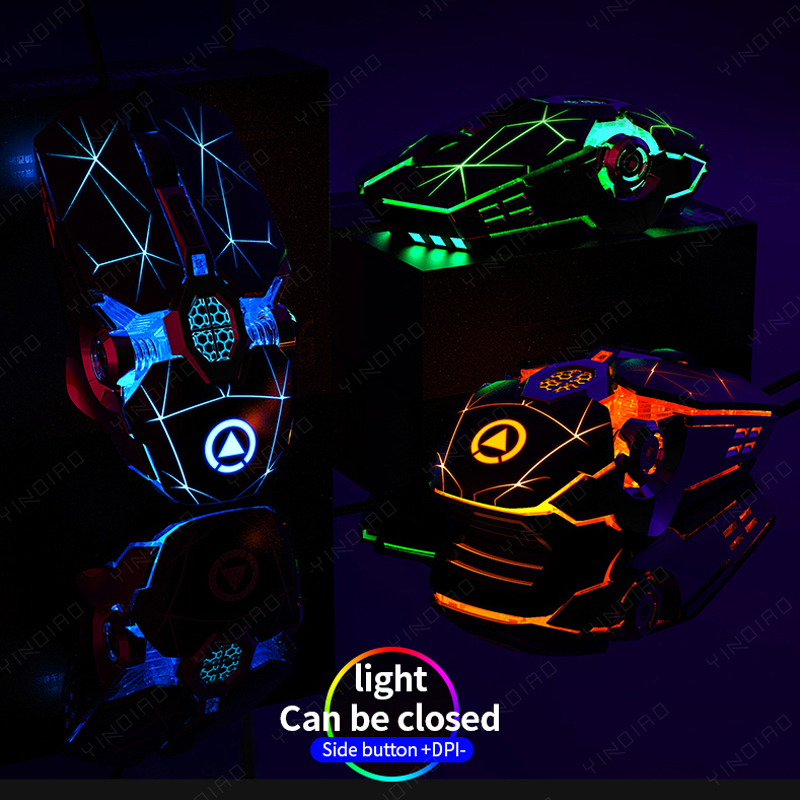 Ergonomic Wired Mouse for PC, Wired Silent Gaming Mouse, LED Backlit USB Optical, Laptop Games Mice