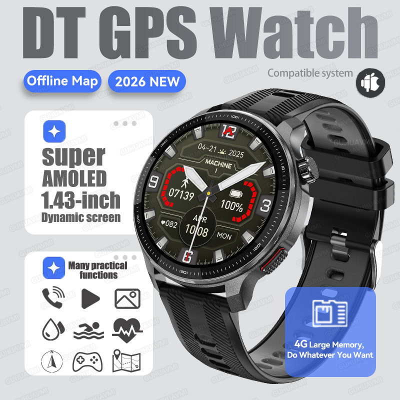 GPS Smartwatch with Offline Maps Waterproof Fitness Tracking Watch