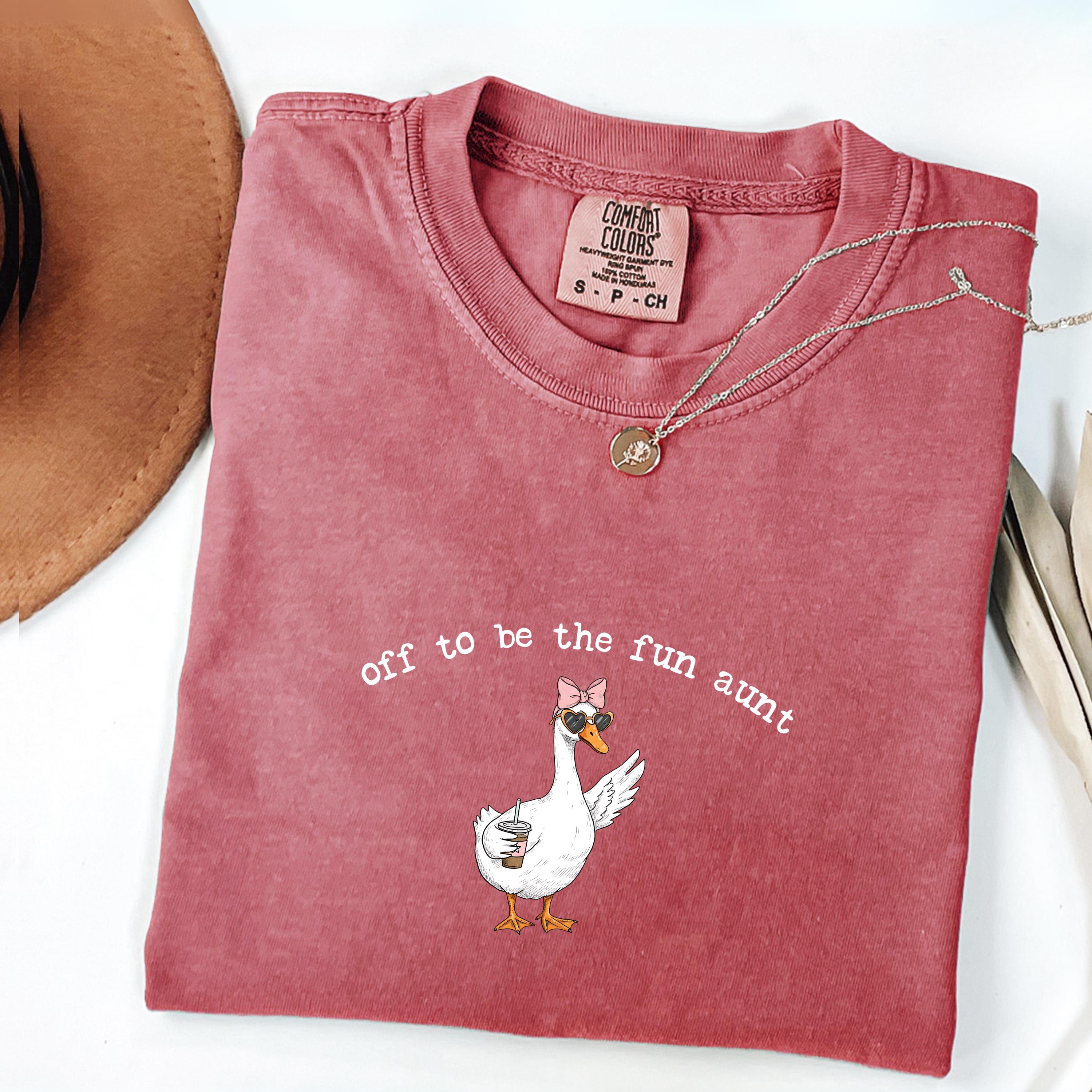 Funny Aunt Goose Comfort Colors T-shirt Gift for Aunt, Aunt Gift, Pregnancy Announcement for Sister, Future Aunt Tee, Of