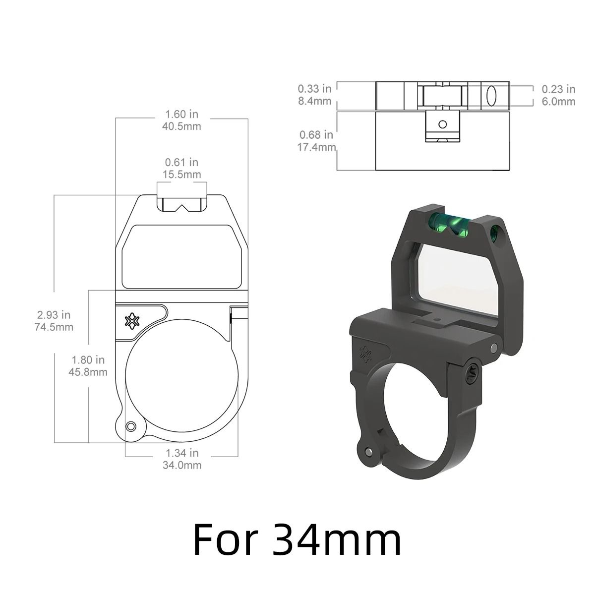 Precision Scope Turret Magnifier with Integrated Level