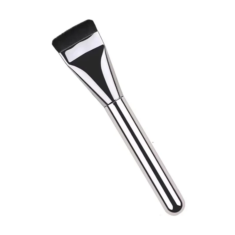 Flat Head Non Powder Soft Hair Beauty Tool, Straight Line Foundation Makeup Brush, Ultra-Thin Concealer Brush
