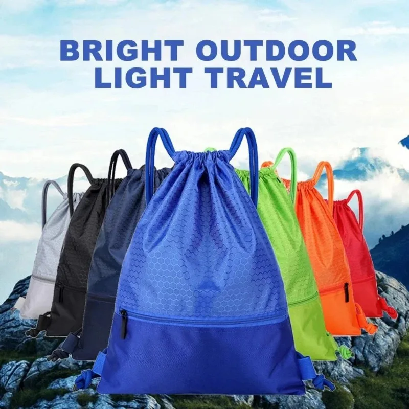 Fitness Men's Bag Large Capacity Zipper Backpack for Outdoor Hiking Sports Storage Bag Basketball Football Gym