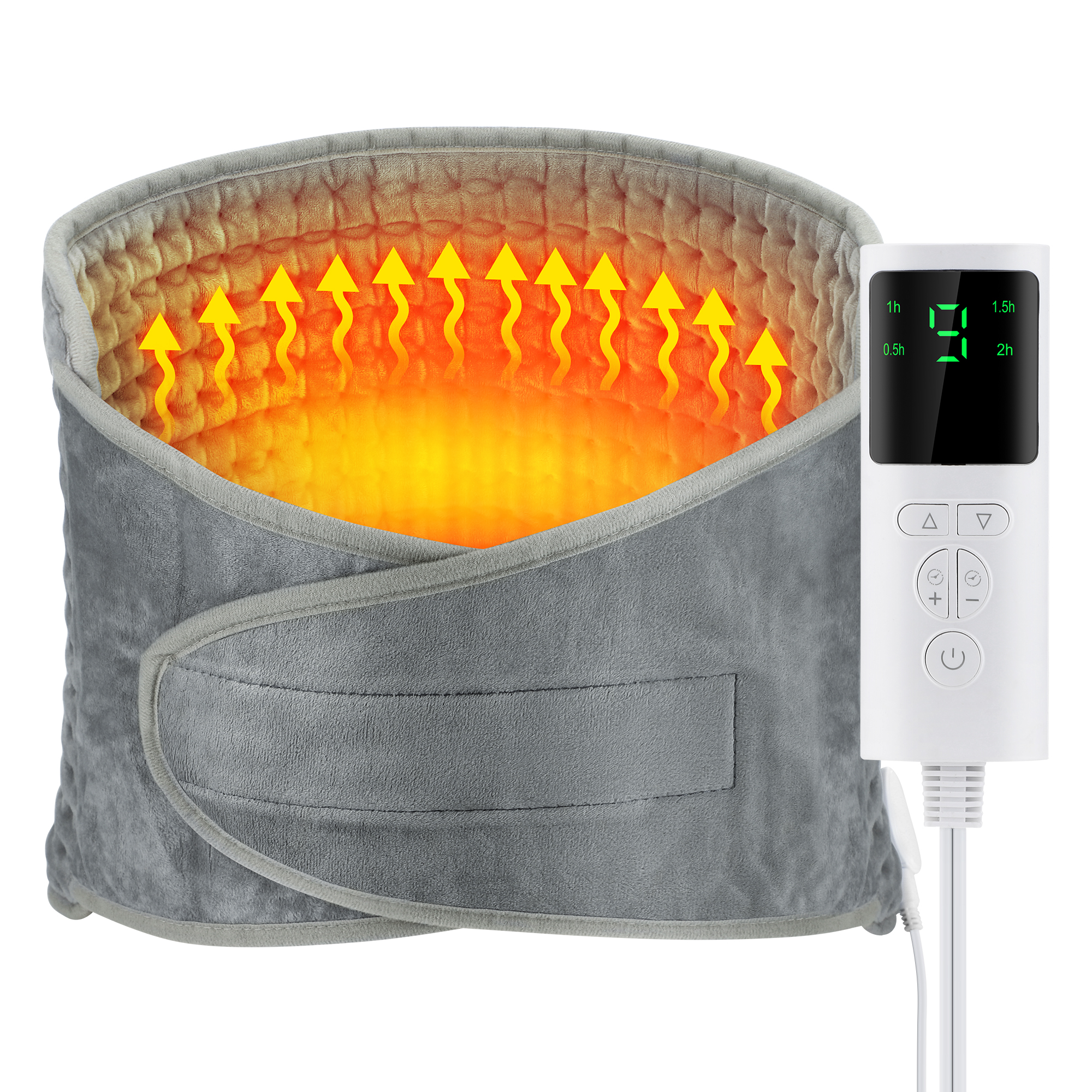 Electric Heating Waist Belt, Adjustable Warm Thermal Pad for Back, Abdomen & Hands