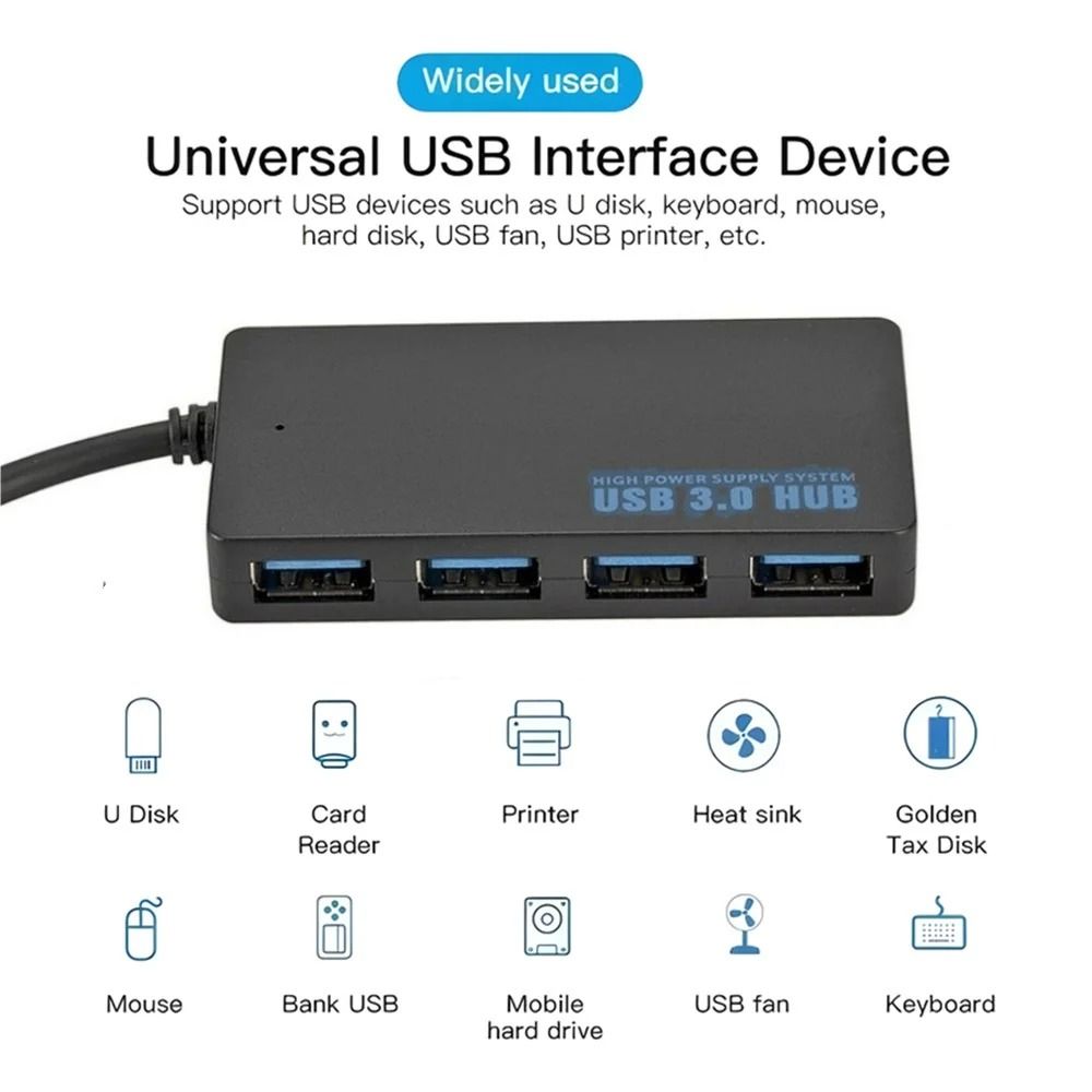 High Speed 4 Port USB 3.0 Hub Expander