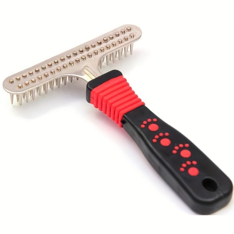 Pet Hair Removal Comb, Large Double Row Dog Comb for Thick Hair, Hair Brush