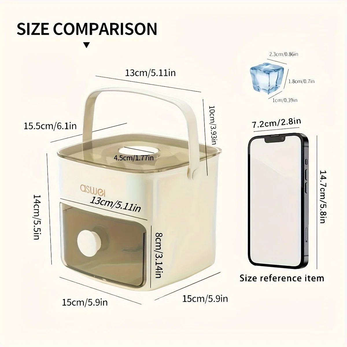 Extra Large Ice Cube Maker Tray 48 Grid