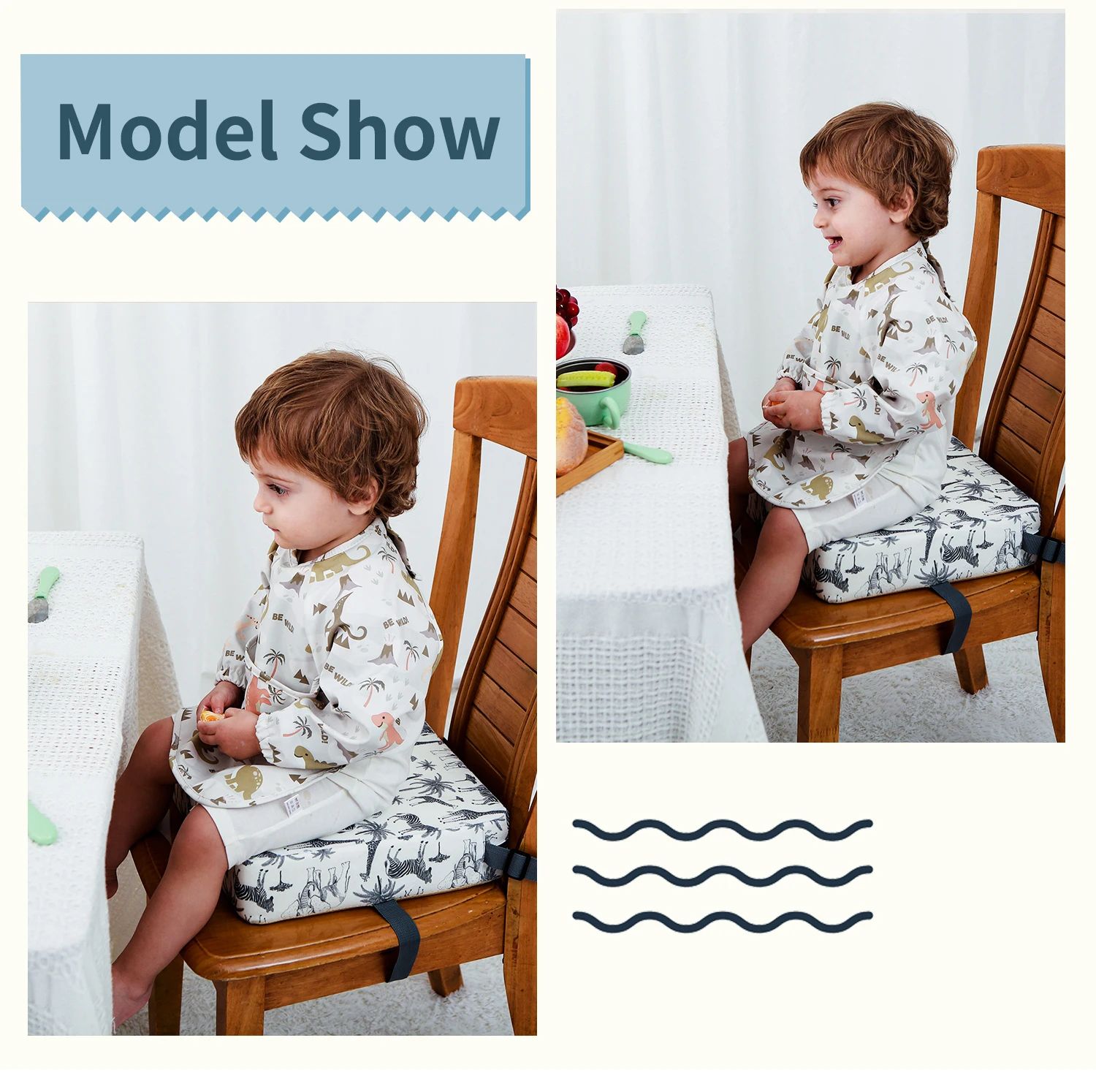 CozyLift Adjustable Kids Booster Seat Cushion for Dining Table