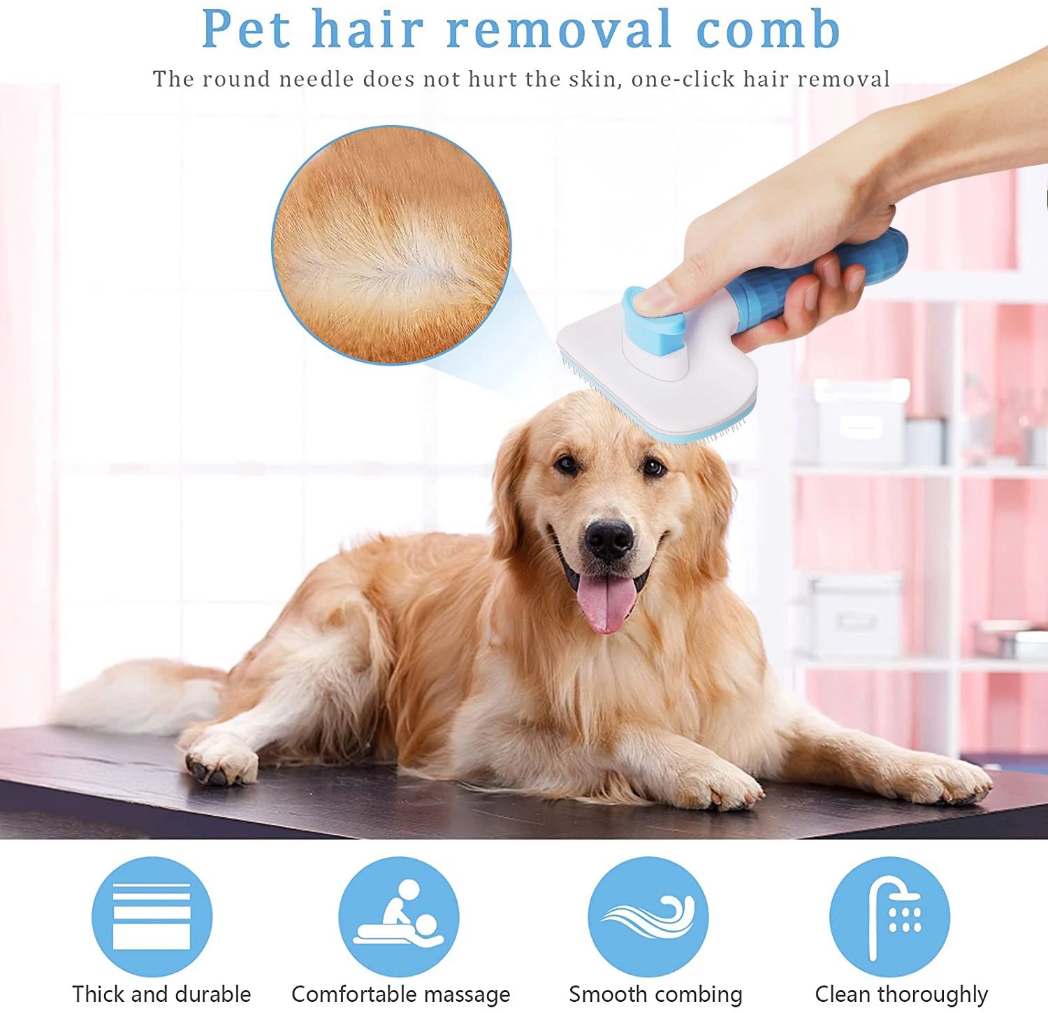 Pet Hair Remover Grooming Brush