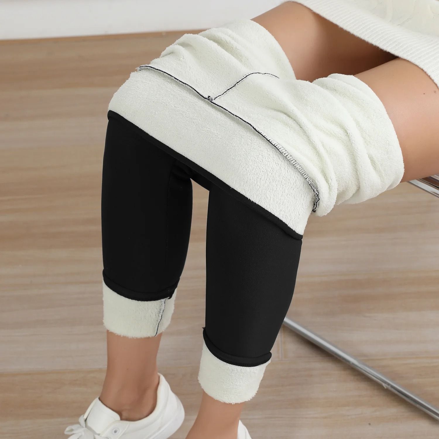 Women High Waist Fleece Lined Winter Leggings