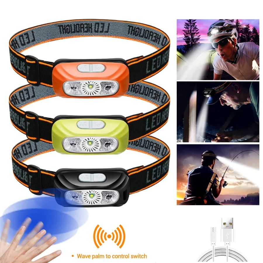 Rechargeable COB LED Headlamp for Outdoor Camping Fishing and Work