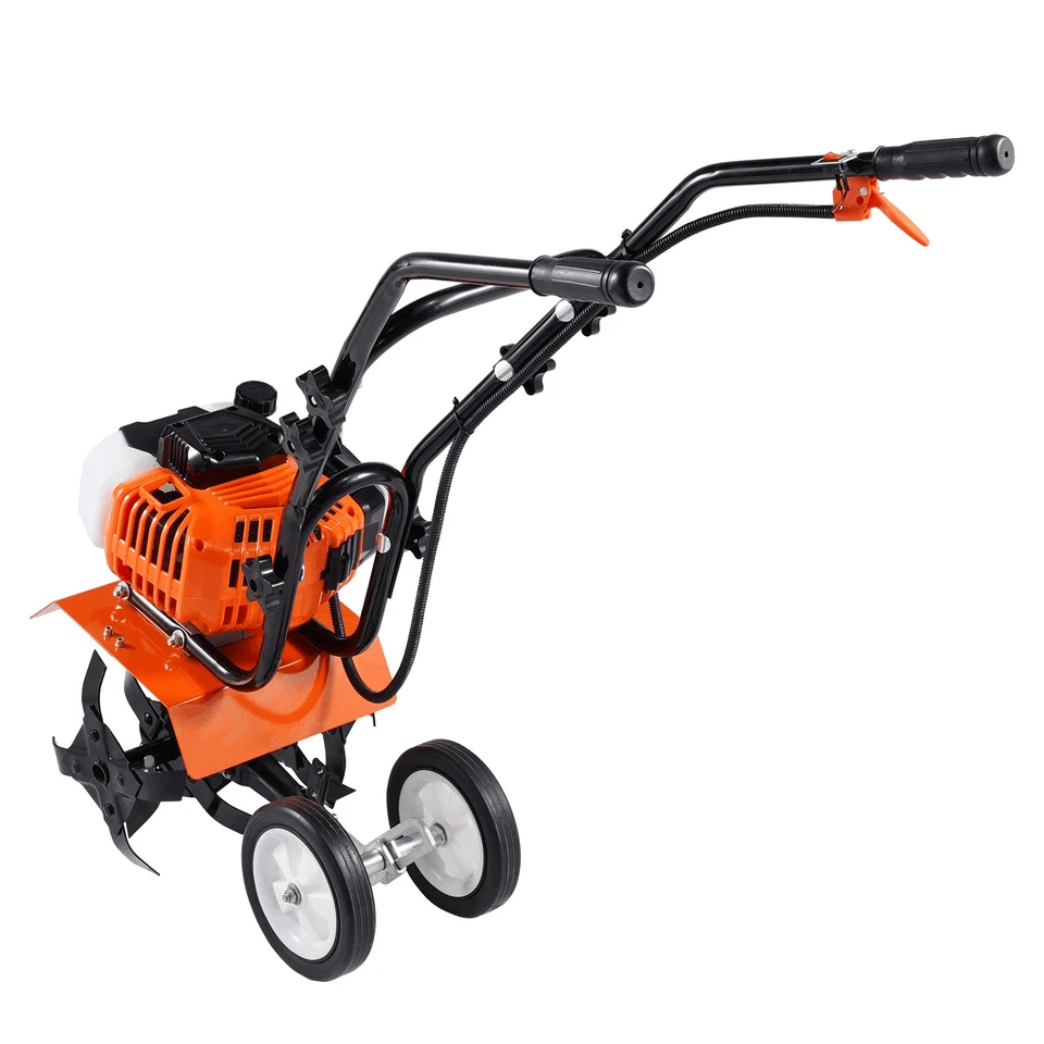 Gas Powered Tiller Cultivator 2 Stroke Garden Lawn Tool for Efficient Soil Tilling